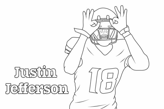 Coloring book football player