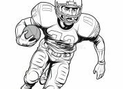 Coloring book football player