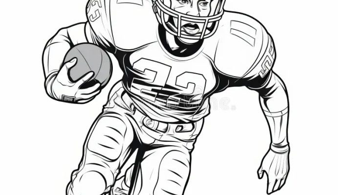 Coloring Book Football Player A Design Guide