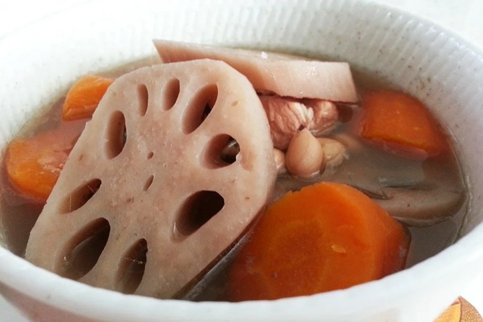 Soup lotus root peanuts foodelicacy ribs recipe