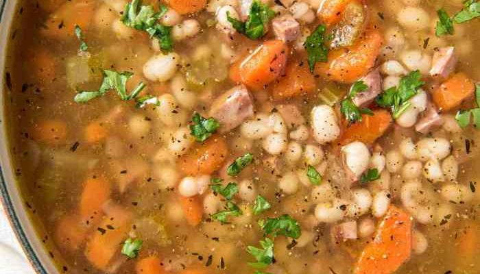 Recipe for Bean and Ham Soup in Crock Pot