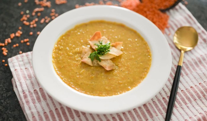 Recipe for yellow lentil soup