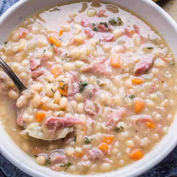 Recipe for bean and ham soup in crock pot