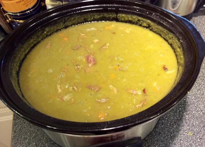 Recipe for crock pot split pea soup